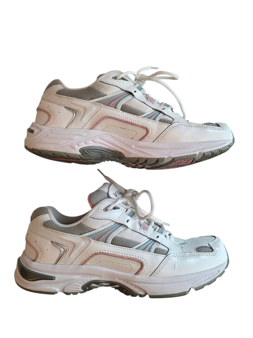 Vionic 23 Walk Shoes 8 Wide White Gray Walking Shoes Comfort Activewear Cushion - Picture 8 of 9